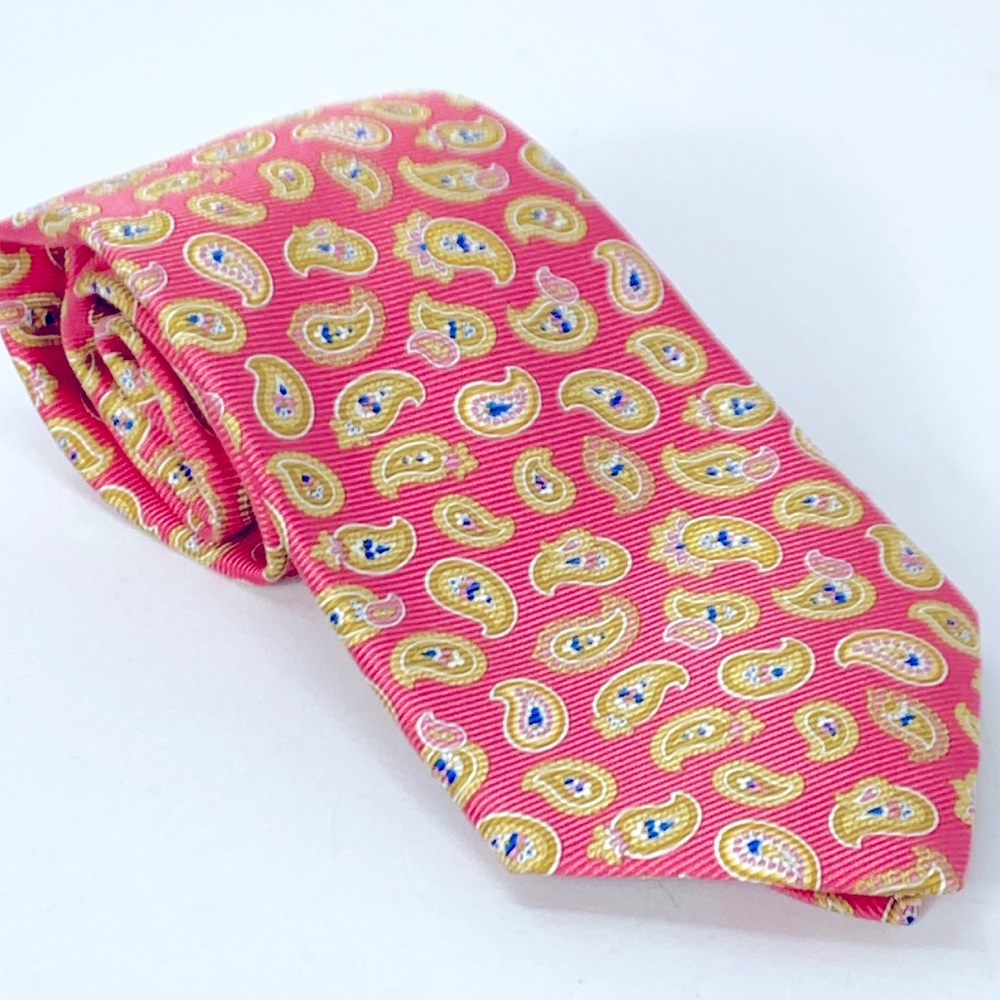 Lands End Pink Paisley Necktie 60”